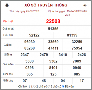 Dự đoán chốt số miền bắc 26-07-2020